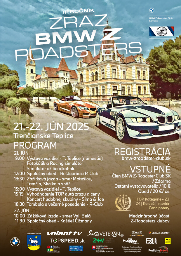 III.ročník Zraz BMW Z-Roadsters - 21.-22.jún 2025 T.Teplice