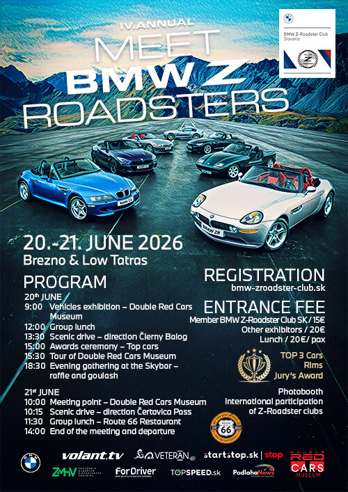 IV. BMW Z-Roadsters Meet - 20.-21.june 2026 - Brezno and Low Tatras